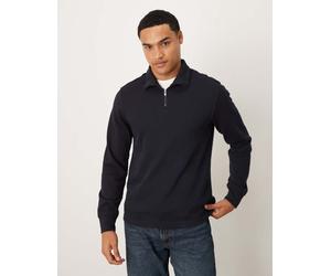 Mango - Maglione blu navy con zip corta 2XL