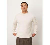 Mango - Maglione écru in maglia compatta con collo a lupetto-Neutro L