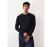 Mango - Maglione girocollo in misto cotone blu navy L