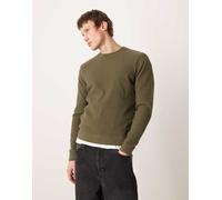 Mango - Maglione girocollo in misto cotone kaki-Verde M