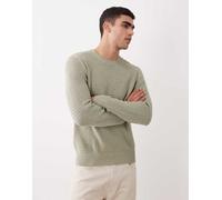 Mango - Maglione lavorato a nido d'ape verde salvia M