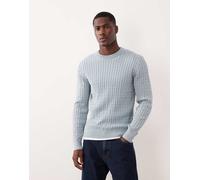 Mango - Maglione lavorato a trecce blu pallido M