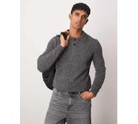 Mango - Maglione polo grigio antracite L
