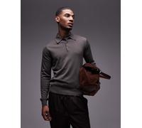 Mango - Maglione stile polo marrone chiaro con bottoni S