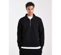 Mango - Maglione stile polo nero con zip corta 2XL