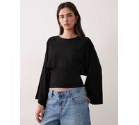 Mango - Mantella in maglia nera-Nero M