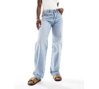 Mango - Miami - Jeans a vita medio alta lavaggio candeggiato-Blu 46
