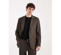 Mango - Milan - Blazer sartoriale slim marrone a quadri in coordinato 48