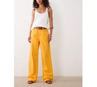 Mango - New York - Jeans dritti in 100% cotone arancione 38