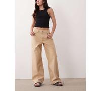 Mango - Niki - Jeans bombati giallo pastello in 100% cotone 44