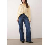 Mango - Niki - Jeans dritti in 100% cotone blu scuro 40