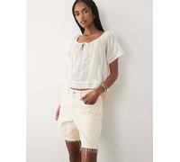 Mango - Pantaloncini di jeans in 100% cotone beige-Neutro 40