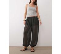 Mango - Pantaloni a palloncino neri a pois-Nero M
