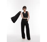 Mango - Pantaloni classici dritti neri in coordinato-Nero 46