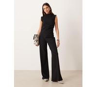 Mango - Pantaloni dritti neri in coordinato-Nero XS