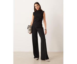 Mango - Pantaloni dritti neri in coordinato-Nero XS