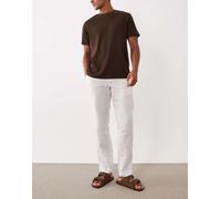 Mango - Pantaloni in lino color crema-Neutro 38