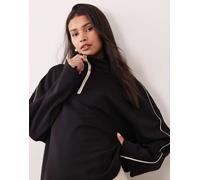 Mango - Pipin - Maglione nero con zip corta in coordinato S