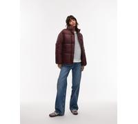 Mango - Piumino oversize comodo bordeaux con colletto-Rosso M
