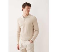 Mango - Polo in maglia di misto cotone écru-Neutro L