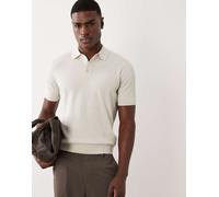 Mango - Polo in maglia sottile color cuoio a coste-Marrone M