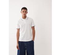 Mango - Polo tecnica termoregolante bianca con finiture a contrasto-Bianco S