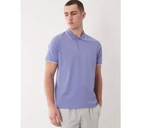 Mango - Polo tecnica termoregolante blu pallido con finiture a contrasto 2XL