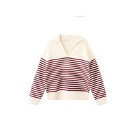 MANGO Pullover 'ALICANTE' beige chiaro / rosso carminio Donna MANGO XL