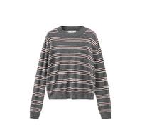 MANGO Pullover 'PEQUE' grigio scuro / rosso scuro / bianco Donna MANGO XS