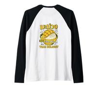 Mango Riso Appiccicoso Dessert Tailandese Cartoon Food Art Maglia con Maniche Raglan