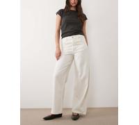 Mango - Rowan - Jeans ampi bianchi in 100% cotone-Bianco 40