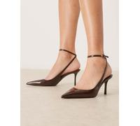 Mango - Scarpe con tacco classico rosso ciliegia con cinturino alla caviglia 40