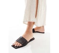 Mango - Sliders in pelle nere-Nero 36