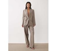 Mango - Sol - Pantaloni sartoriali ampi beige e blu a righe in coordinato-Neutro 44