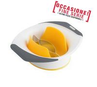 Zyliss E910017 Taglia Mango, Plastica, Acciaio Inossidabile, Bianco, Grigio, Giallo, Frutta Splitter, Affettatrice, Snocciolatore, Pelafutta Manuale, Lavabile in Lavastoviglie