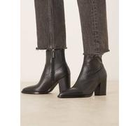 Mango - Stivaletti alla caviglia neri con tacco stile western-Nero 38