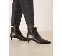 Mango - Stivaletti marrone scuro con tacchetto a spillo in 100% pelle 37