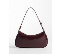 Mango Teen borsa da spalla in pelle sintetica bordeaux-Rosso No Size