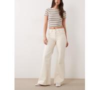 Mango - Theita - Jeans a zampa in 100% cotone color crema-Neutro 48