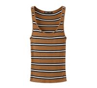 MANGO Top in maglia 'LUKO' caramello / nero / bianco Donna MANGO L