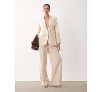 Mango - Veronica - Pantaloni dritti sartoriali beige in coordinato-Neutro 42