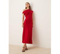 Mango - Vestito al polpaccio rosso asimmetrico XS