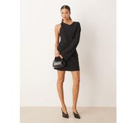 Mango - Vestito corto monospalla nero XS