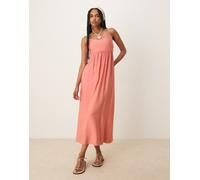 Mango - Vestito lungo a trapezio arancione con cut-out e pannello L