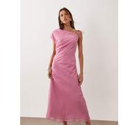 Mango - Vestito lungo asimmetrico rosa confetto S