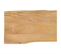 Mango Wood Table Top with Live Edge, 50 x 40 x 3,8 cm Solid Hardwood Desktop, Natural Finish, Replacement CounterTop for Desk & Tables