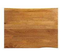 Mango Wood Table Top with Live Edge, 90 x 80 x 3,8 cm Solid Hardwood, Durable Desk Surface, finitura Grain Natural Grain