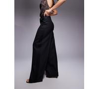 Mango x Kaia Gerber - Pantaloni sartoriali premium larghi neri in coordinato-Nero 46