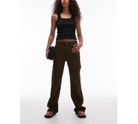 Mango - Zebra - Jeans dritti con stampa zebrata-Marrone 44