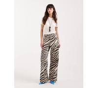 Mango - Zebri - Jeans dritti in 100% cotone con stampa zebrata-Multicolore 42